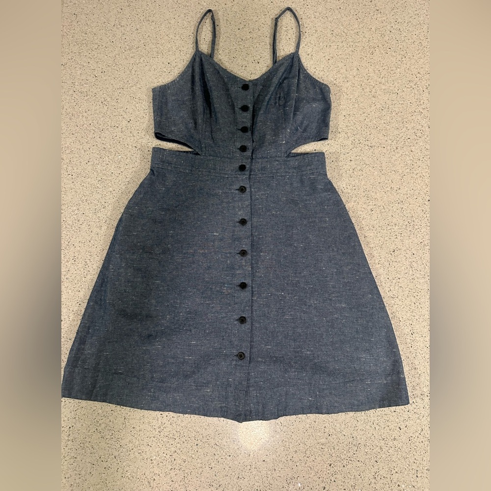 Madewell Chambray Cutout Dress 2 XS Small S
